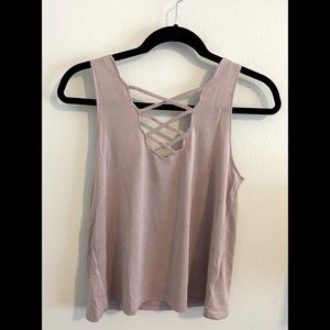American Eagle Soft & Sexy Sueded Cross Tank Top